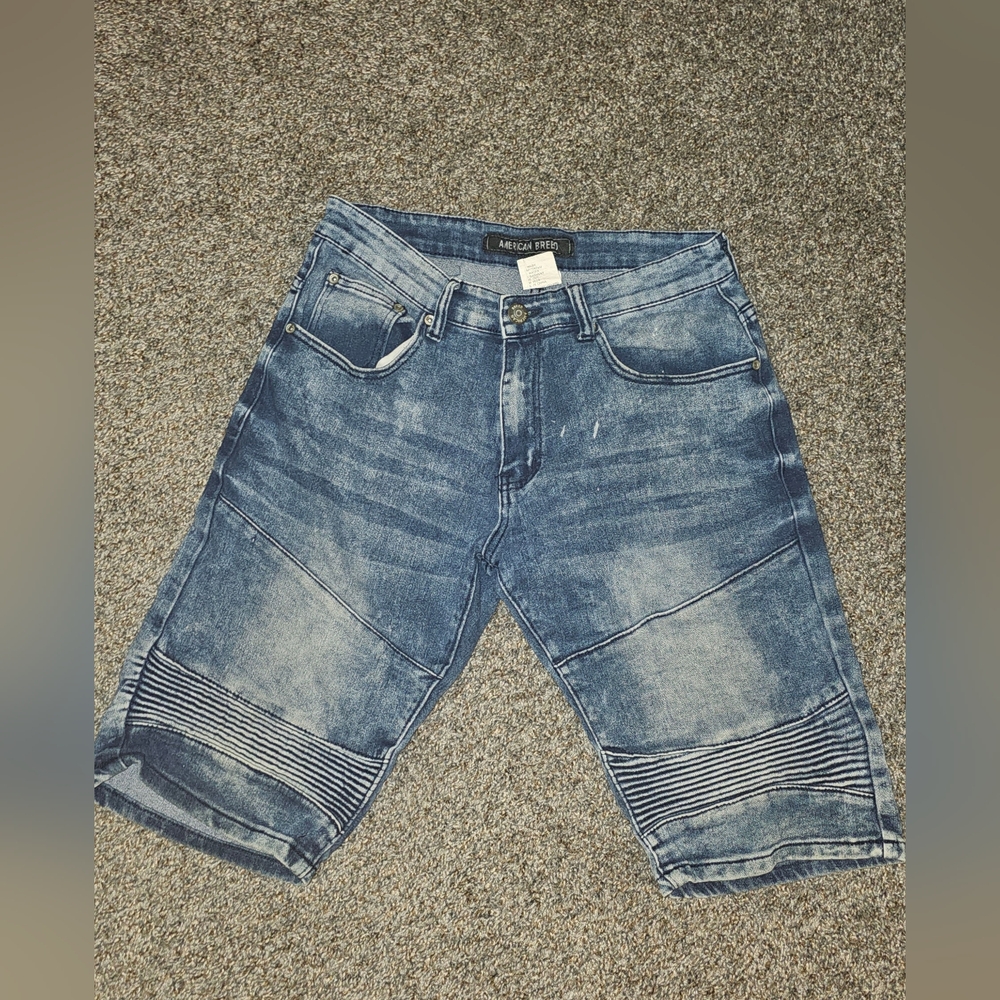 American Breed Blue Denim Shorts